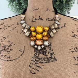 Joan Rivers Classics Collection Vintage Bib necklace W/ Glass Stones